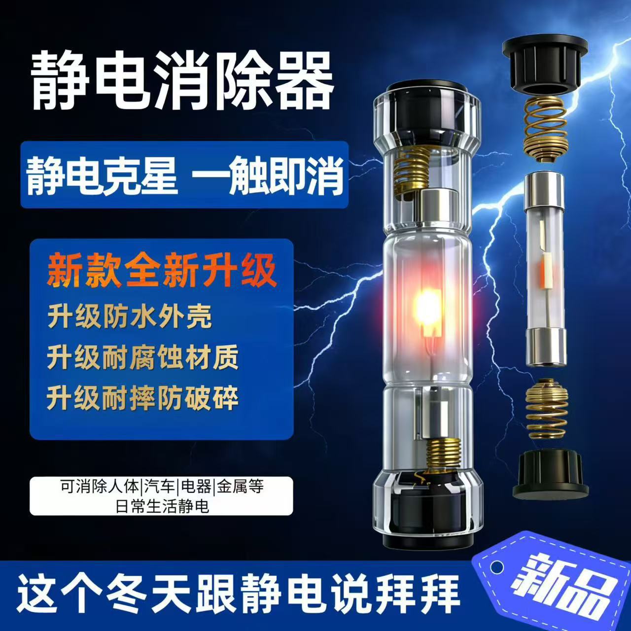 [Static Eliminator] New Led High-Brightness Electric Test Pen Bulb Electric Test Lamp Battery-Free Neon Bulb Lamp Accessories