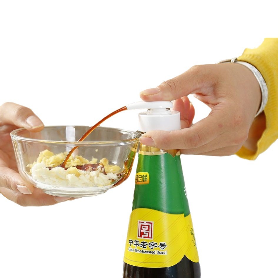 Vacuum Oyster Sauce Bottle Pressure Nozzle Pump Head Oil Pot Nozzle Consumption Universal Press Pump Head Household Quantitative Extruder Oil Consumption Bottle