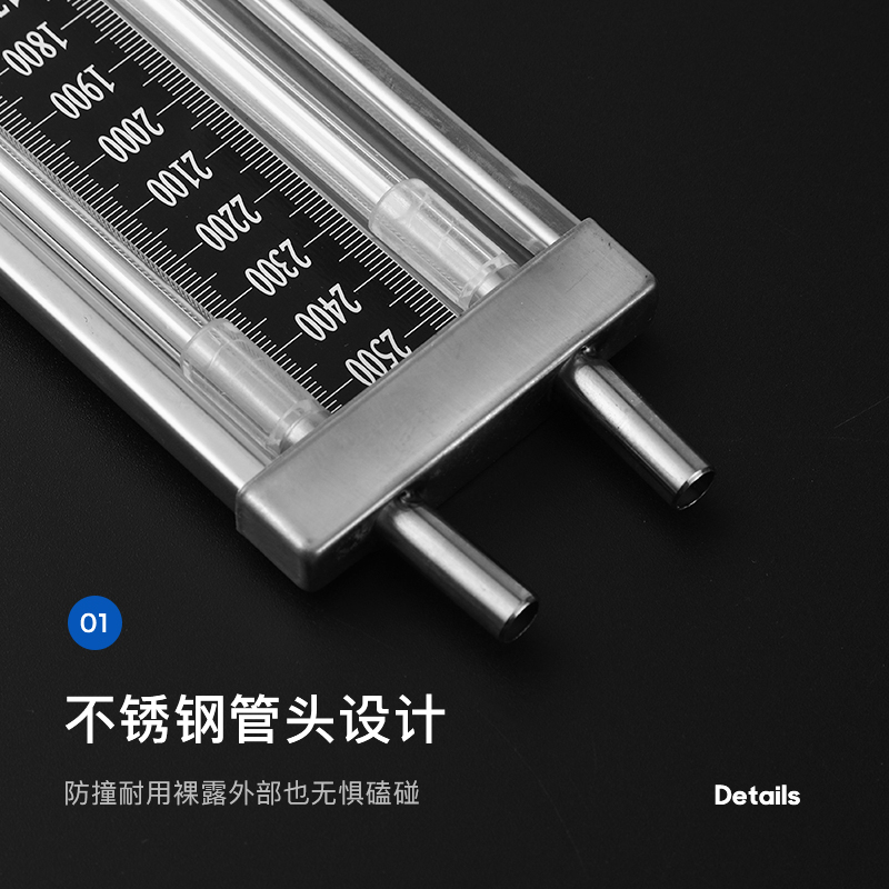 Stainless steel U-shaped plexiglass tube liquid water column table U-shaped pressure gauge differential pressure gauge coal mine natural gas pressure measurement