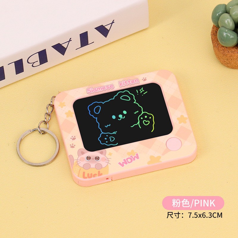 Fun Mini Graffiti Writing Board Portable Drawing Board Keychain Repeatable Erasable Creative Children's School Bag Pendant