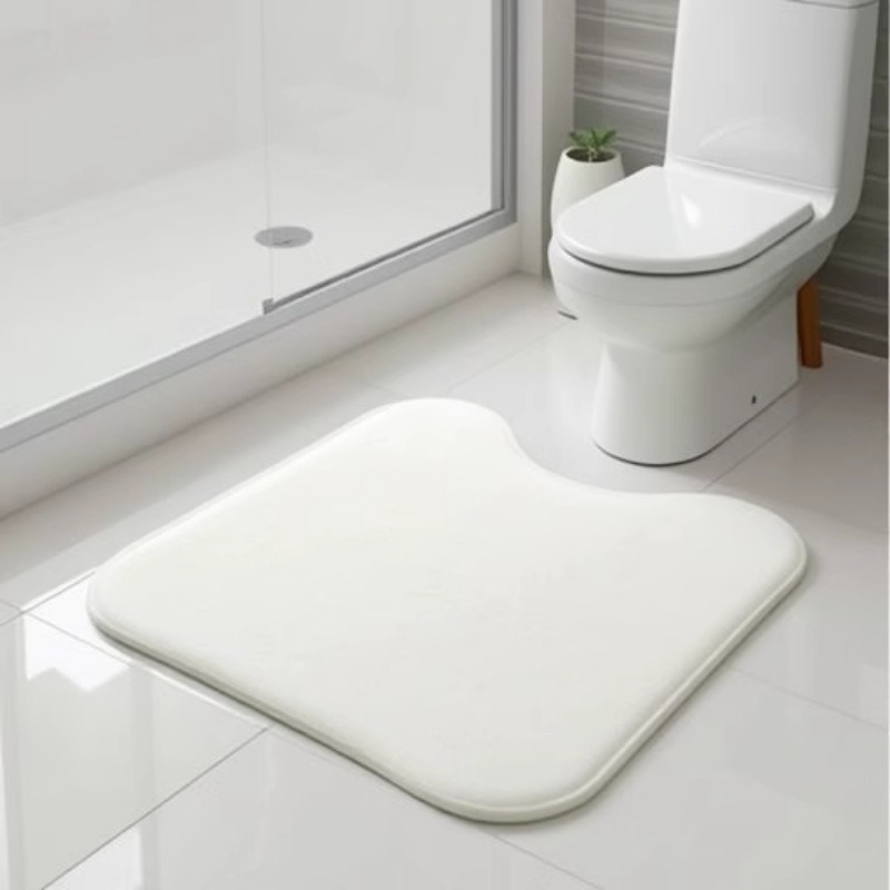 Crystal Velvet, Flannel White Embryo Supply Printed Floor Mat Bathroom Two-Piece Set Toilet Three-Piece Foot Mat Entry