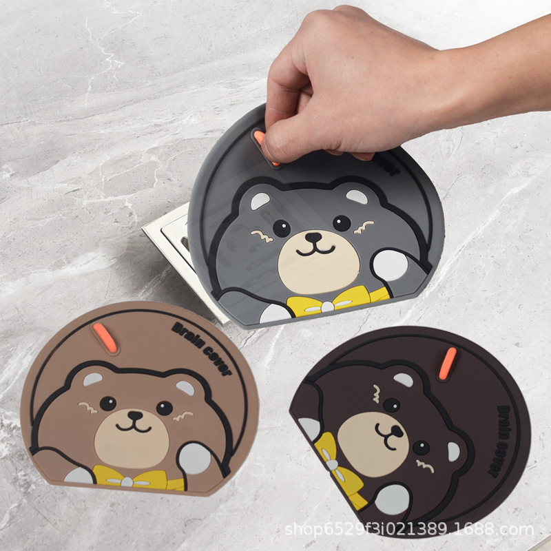 Floor drain cover floor drain deodorant mat deodorant artifact floor drain stickers insect-proof soft rubber floor drain deodorant mat floor drain cover