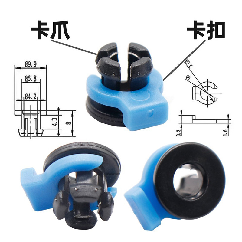 3D Printer Accessories Bowden Tube Teflon Tube Blue and Black Claw Buckle Fixed 4mm Tube Pneumatic Connector Quick