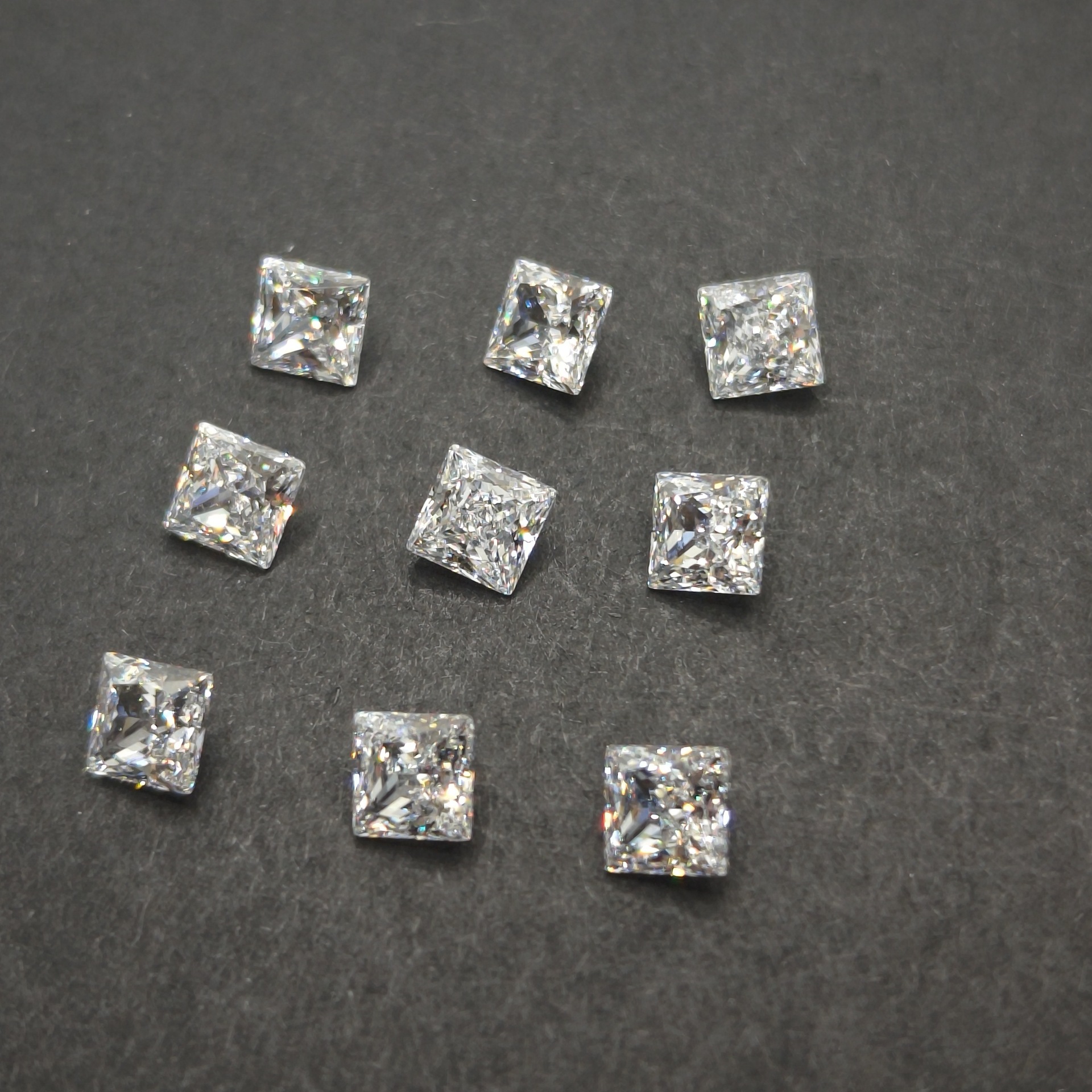 Square Sq Right Angle Princess Cut Flower/Round Pointed Bottom Flower Guangtai Material 5Aspg Cut Zircon Cubic Zirconia Loose Stone