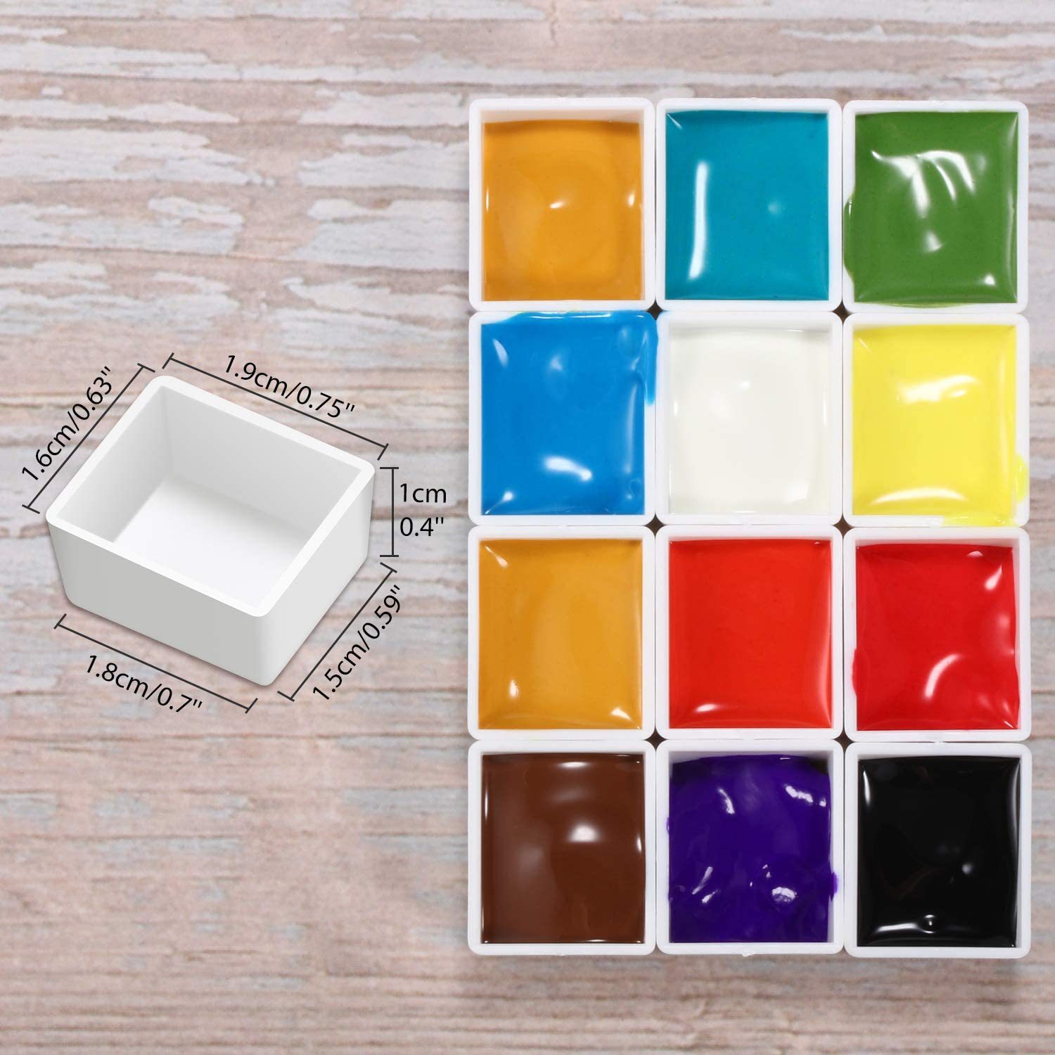 0.3ml 1ml 1.8ml 2ml watercolor pigment transparent white sub-pack half pan watercolor half