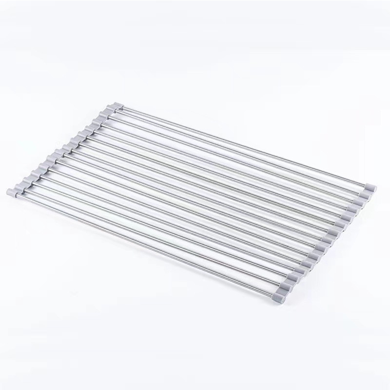 Kitchen Sink Dish Rack Sink Drain Rack Vegetable Drain Basket Storage Rack Water Control Dishes Sink Rack