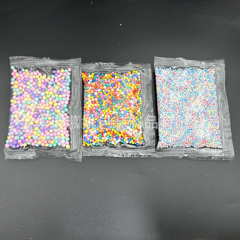 Поставки производителя 1г пакет смешанных цветных пенопластовых шариков, метеорные макаронные частицы, материалы для DIY слайма