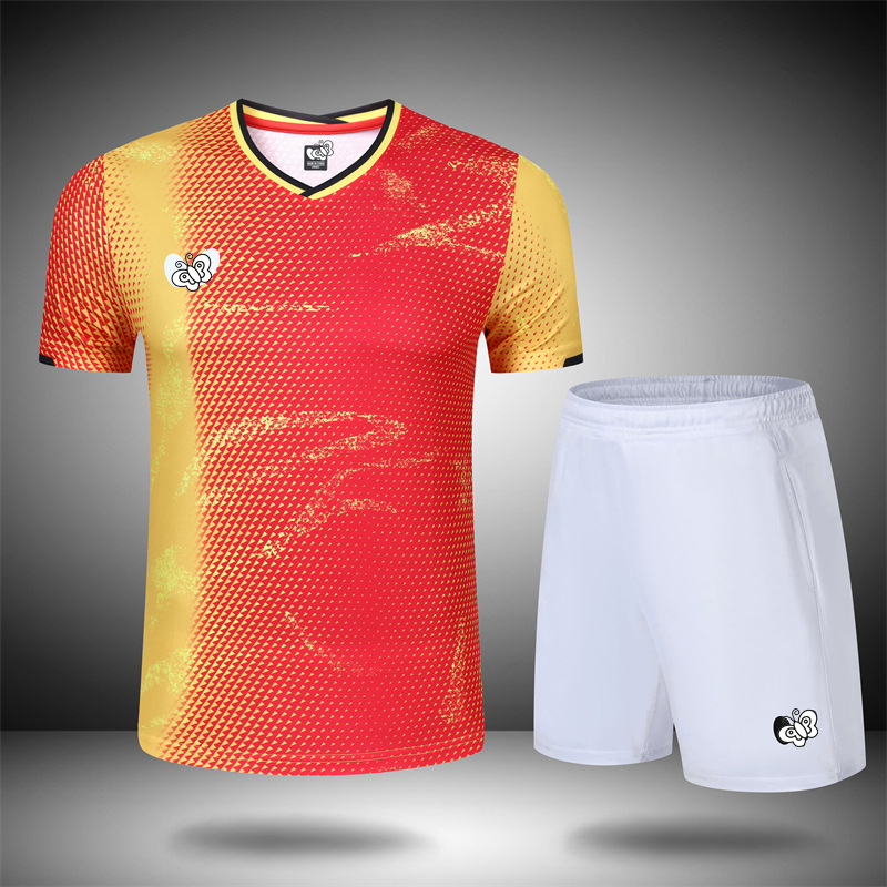 New Table Tennis Clothing Tops for Men and Women, Quick-Drying Sportswear, Kidsren's Student Table Tennis Training Clothing Group Purchase 21095