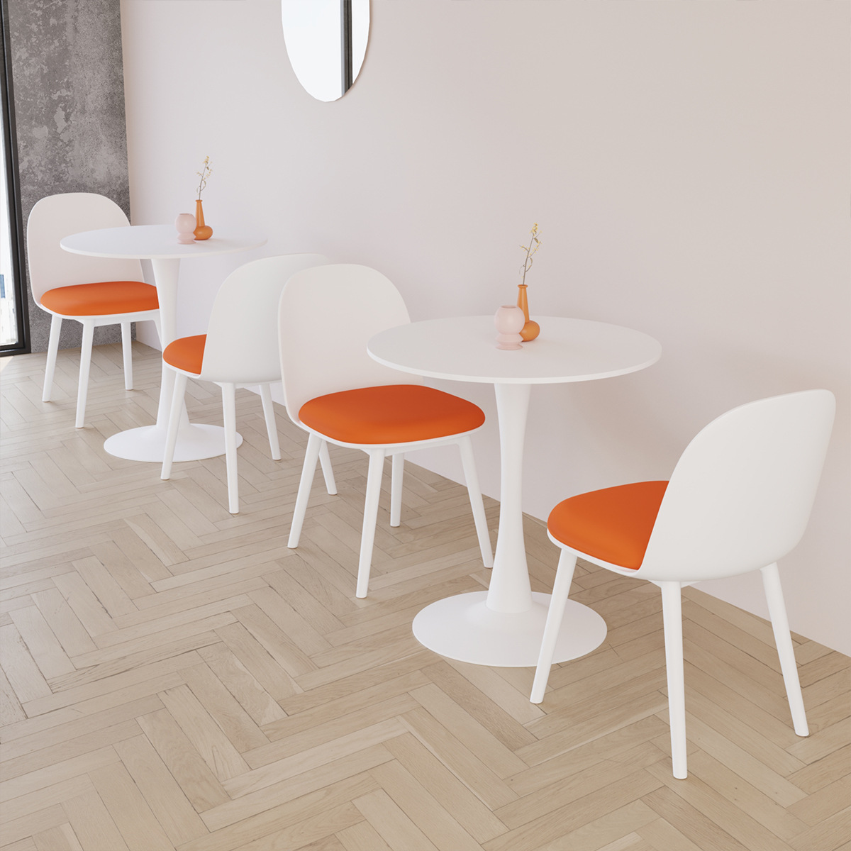 Office Reception Small Round Table Negotiation Table and Chair Combination Home Rest Area Balcony Table Coffee Milk Tea Dining Table