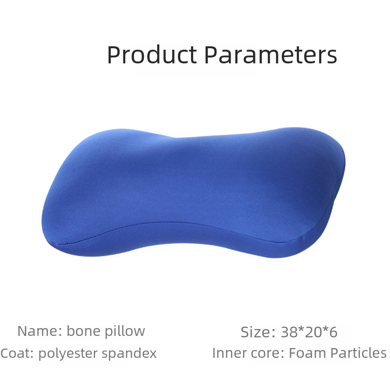 Spot Foam Particle Bone Pillow Office Lunch Break Sleeping Pillow Printed Logo Portable Small Pillow Manufacturer Wholesale