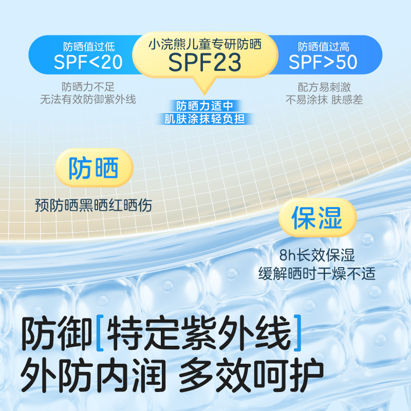 Little Raccoon Kidsren's Sunscreen Baby Special Uv Isolation for Boys and Girls Outdoor Seaside Sunscreen Spf23