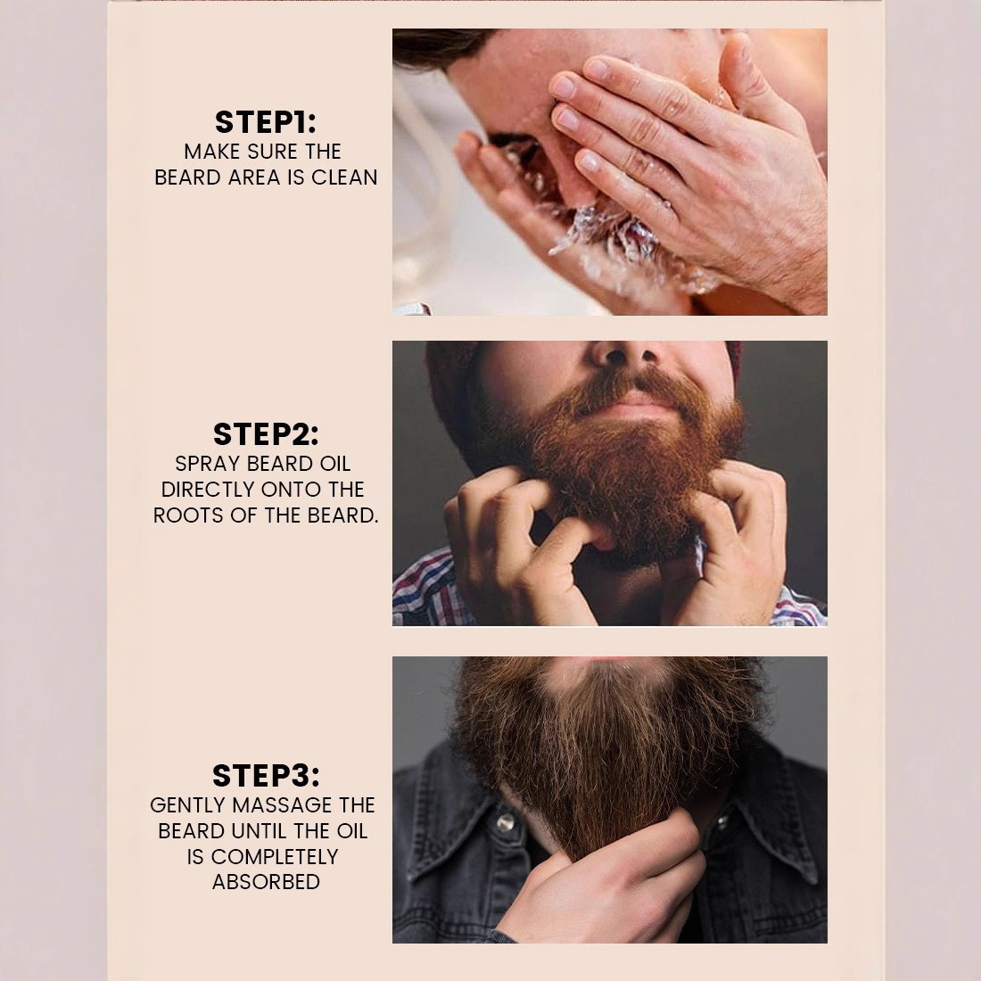 30ml Men's Beard Oil Cross-Border Beard Liquid Nutritional Oil Essence Facial Hair Care Oil Wholesale