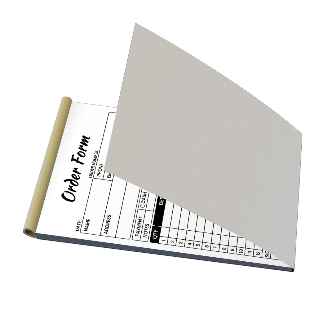 Amazon English Thank You Receipt Book White Yellow Two-Part Carbonless Sales Invoice Book with Paper Backing