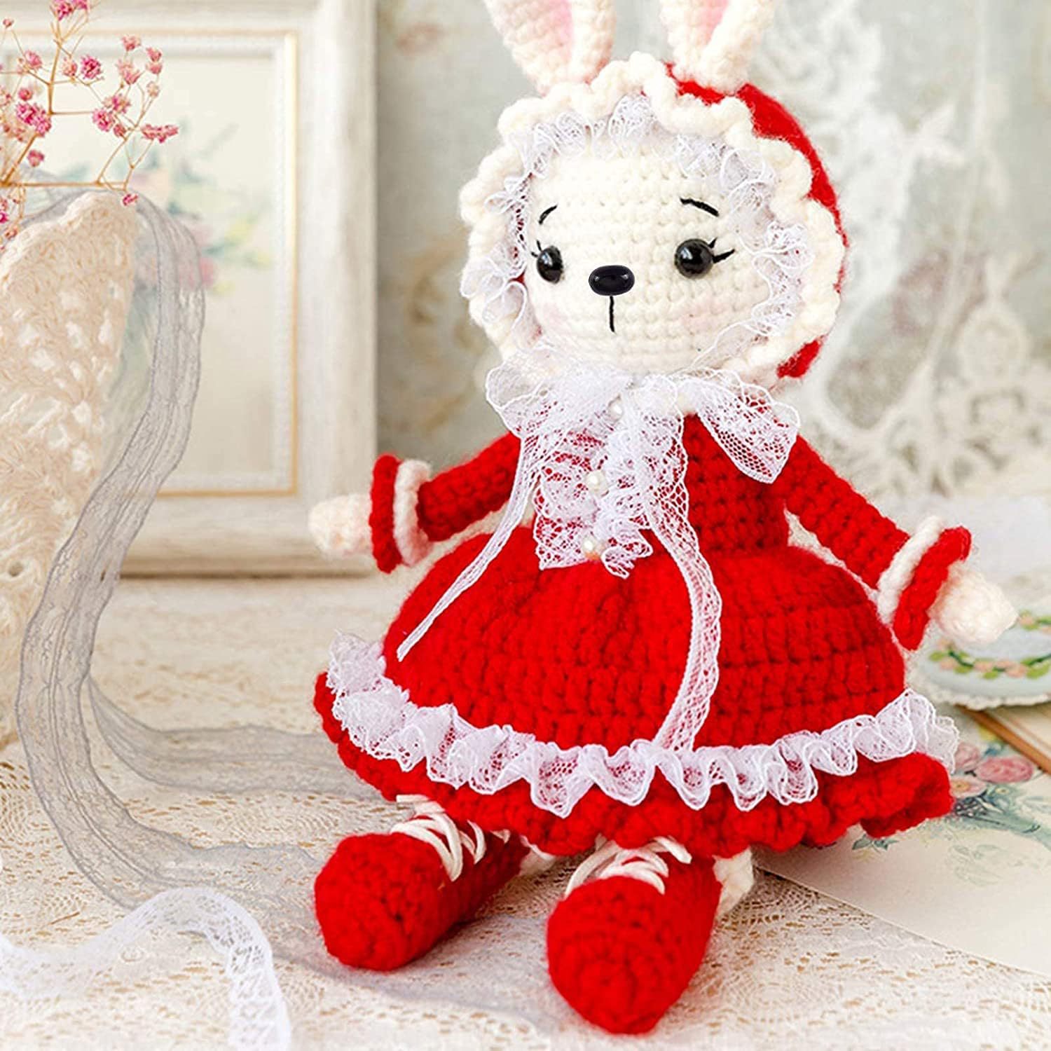 5 sizes flat bottom oval black plastic crocheted nose eye 8-19mmDIY decorative animal nose