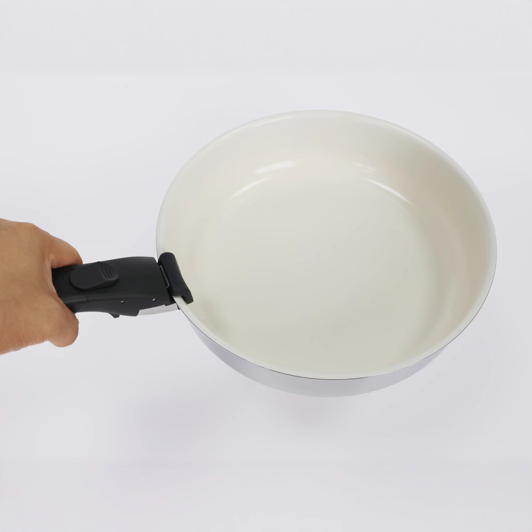 Cross-Border Detachable Handle Outdoor Frying Pan Household Non-Stick Frying Pan Pot Set Gas Stove Suitable for Clamping