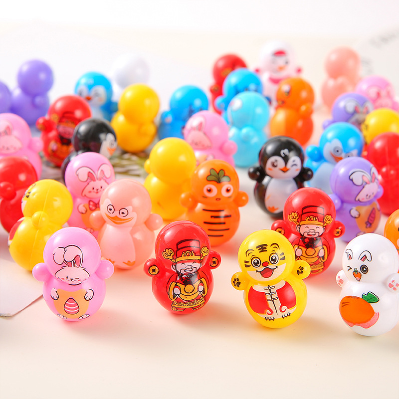Douyin Popular Cartoon Mini Tumbler Kidsren's Educational Small Gifts Casual Nostalgic Small Toys Street Stall Wholesale