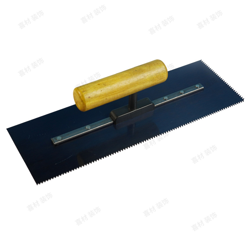 Serrated trowel with teeth blue steel trowel trowel trowel with teeth trowel light collection knife batch knife floor paint self-leveling tool