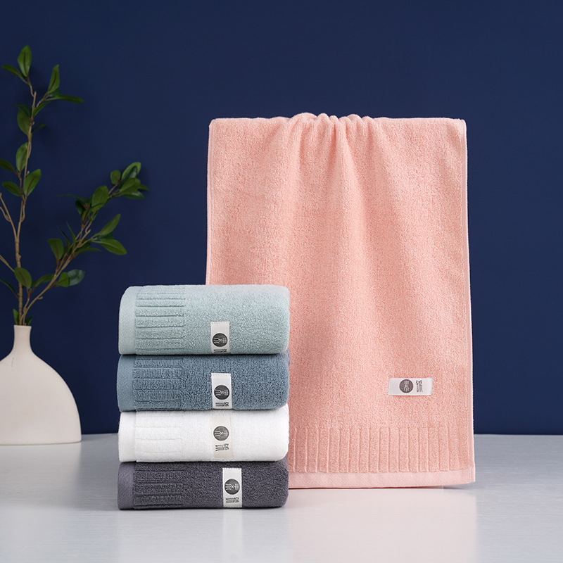 Factory wholesale new class A cotton plain towel adult home wash face gift box towel gift logo