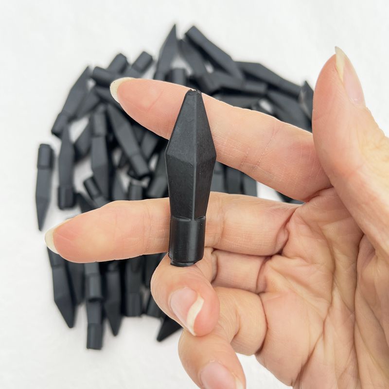 Bow and Arrow accessories rubber PVC black soft arrow 8mm pier head 7mm safety leather arrow pot throwing arrow props
