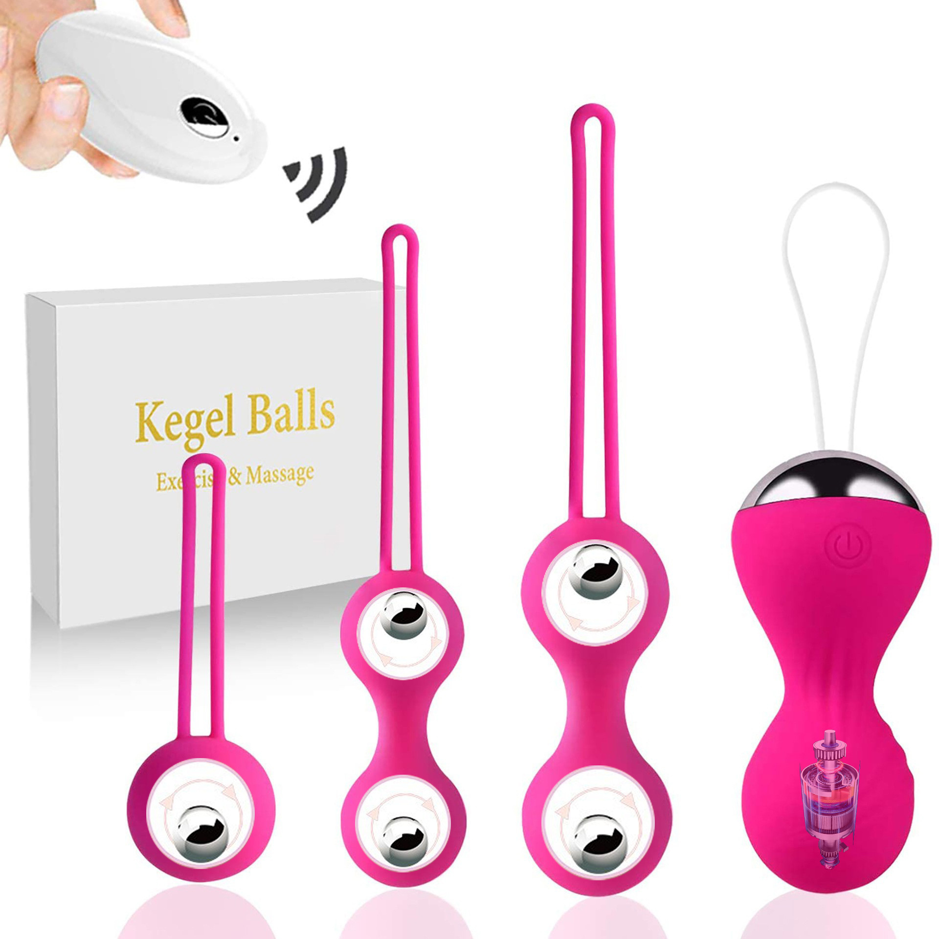 Kegel Vaginal Vibrating Egg Exercise Device Dumbbell Ball Private Parts Maintenance Postpartum Care Adult Erotic Masturbation Device