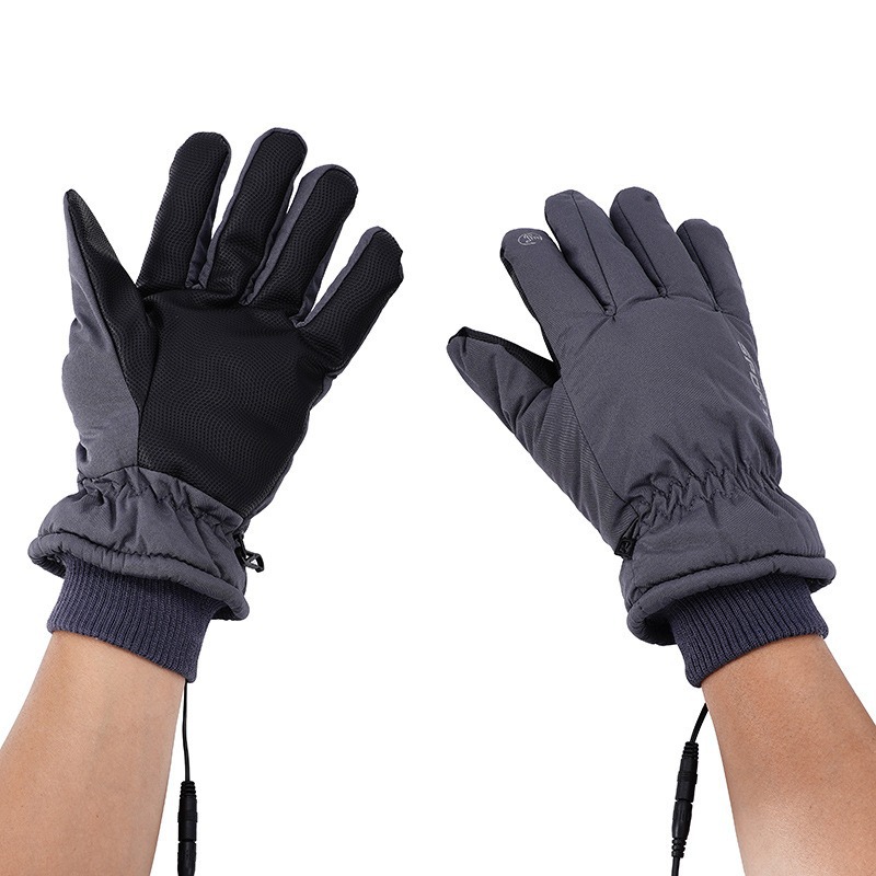USB Heating Electric Heating Gloves Outdoor Anti-Slip Temperature Control Touch Screen Fleece-Lined Warm Ski Cycling Gloves
