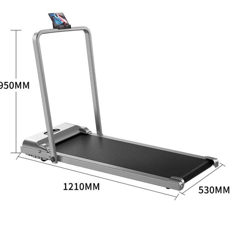 Cross-Border Factory Jogging Ready-Made Treadmill Home Flat Walking Machine Foldable Silent Electric Fitness Equipment