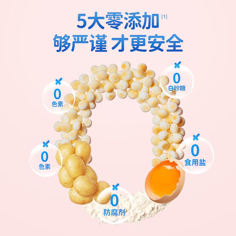 Fawn Blue Milk/Fruit and Vegetable Steamed Bun Snacks Milk Bean Teething Finger Biscuits for Infants and Young Children
