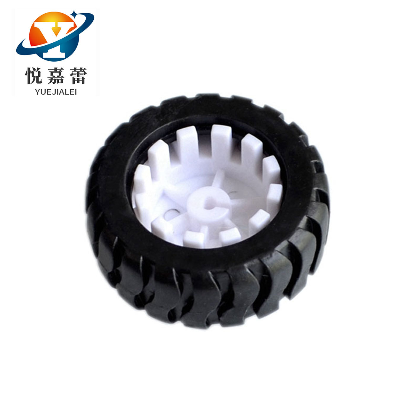 [Factory Outlet] D-axis Rubber Tire Robot Accessories 43mm Tracking Car Model Wheel