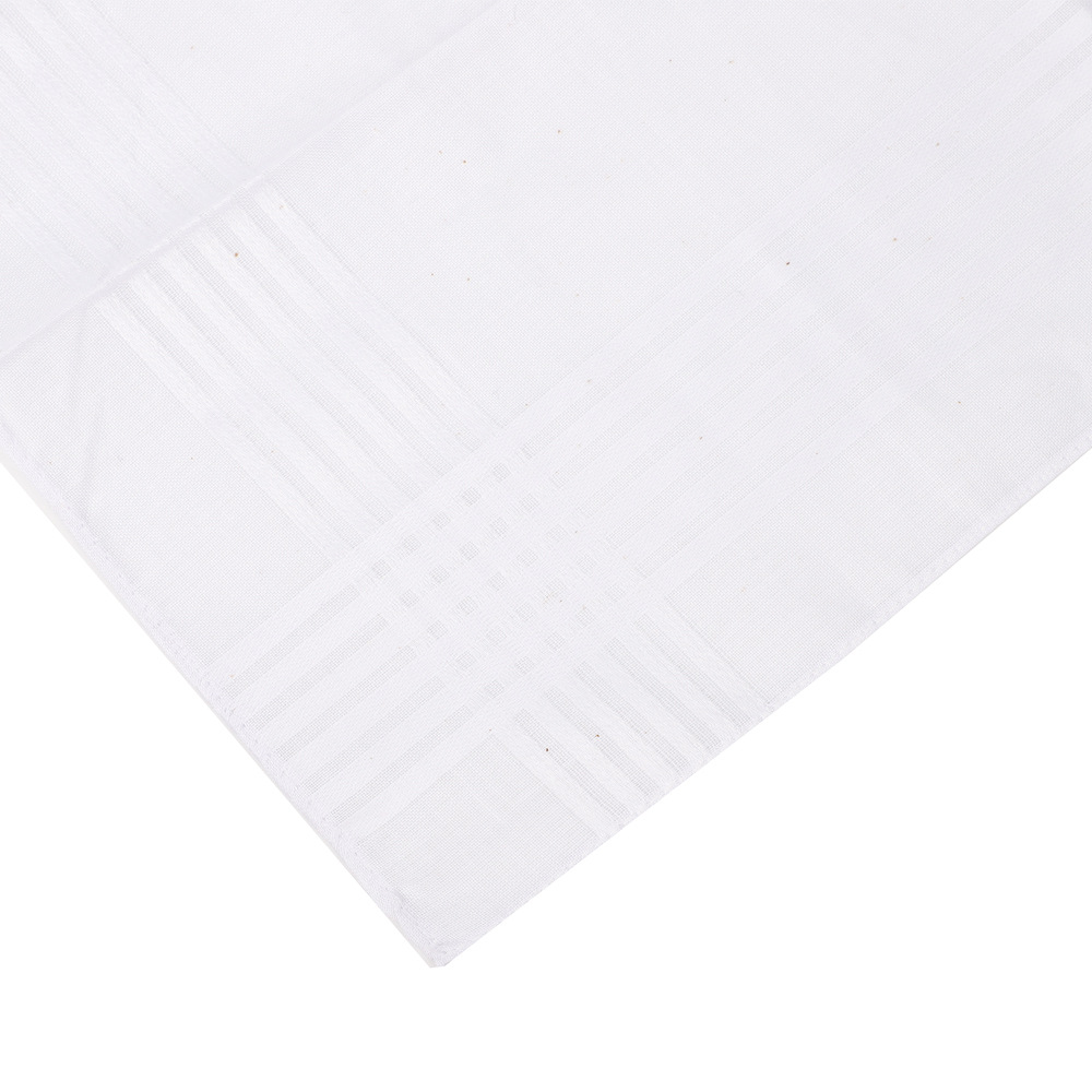 38cm Amazon Pure Cotton Cross-Border Men's Handkerchief European and American Wedding and Funeral Universal White Handkerchief Painting Sweat Towel Pure White Square Towel