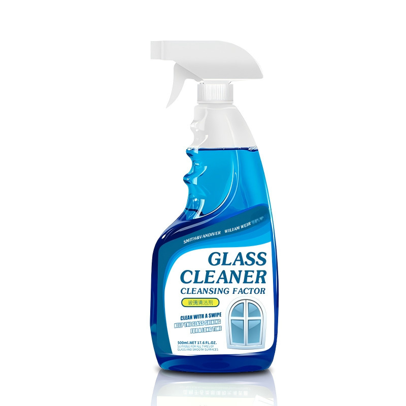 Glass Cleaner, Glass Cleaning Agent, Decontamination and Descaling Cleaning Agent, Office Building Bathroom Household Glass Cleaning Liquid Brightener