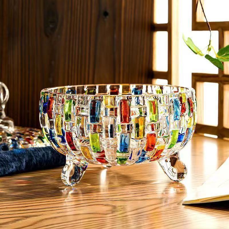 Colorful Large Glass Candy Jar for Storage in the Living Room or Bedroom