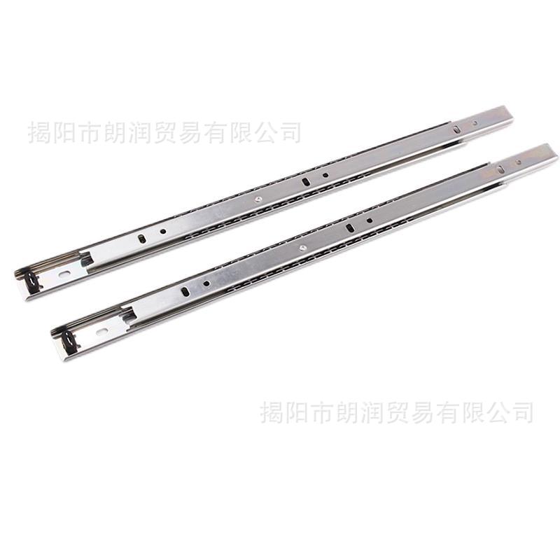 27мм двухсекционный слайд для ящика, одинарный, съемный, стальной шарик, бесшумный, оптовая продажа