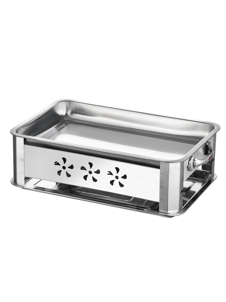 Thickened Stainless Steel Fish Oven Commercial Fish Plate Charcoal Alcohol Fish Oven Household Rectangular Barbecue Oven Fish Oven