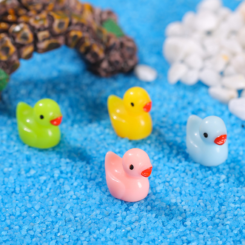 Yellow Duck Moss Micro Landscape Ornaments Fleshy Ornaments ZAKKA Goods Crafts Small Ornaments Resin Animal Ornaments