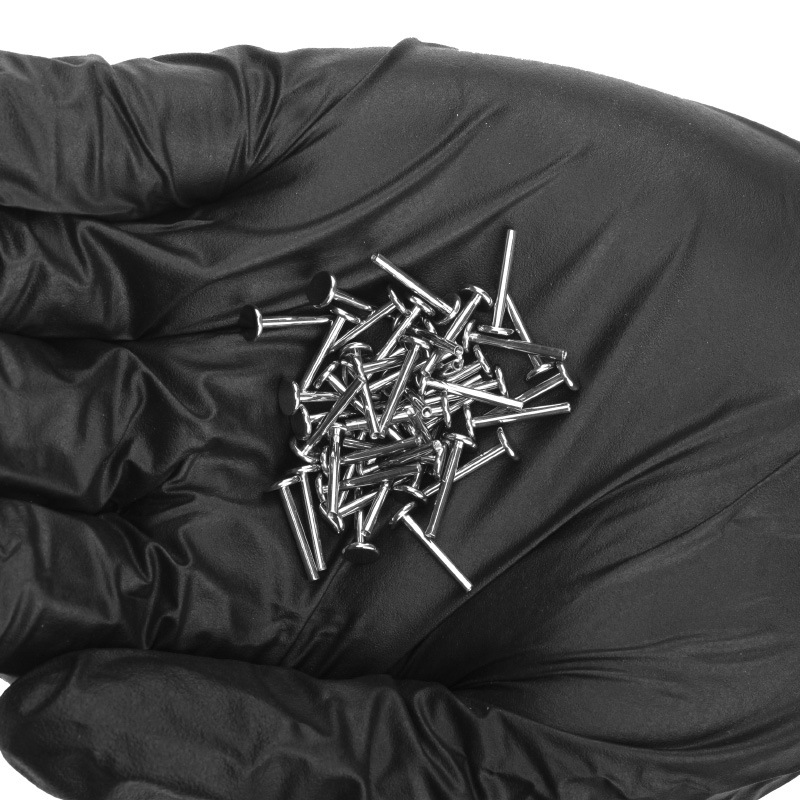 F136 Titanium Alloy Internal Thread Lip Nail Earring Base 0.9 Internal Teeth Fittings Flat Bottom Rod Puncture Jewelry Replacement Rod