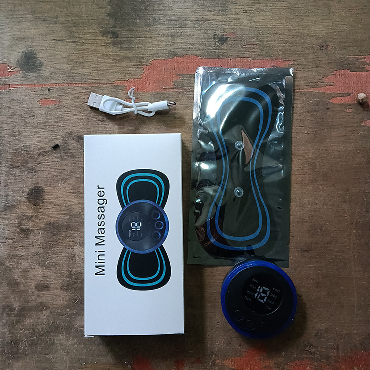 In stock cervical massage stickers EMS mini cervical massager electronic pulse stickers shoulder neck massager foot pad patch