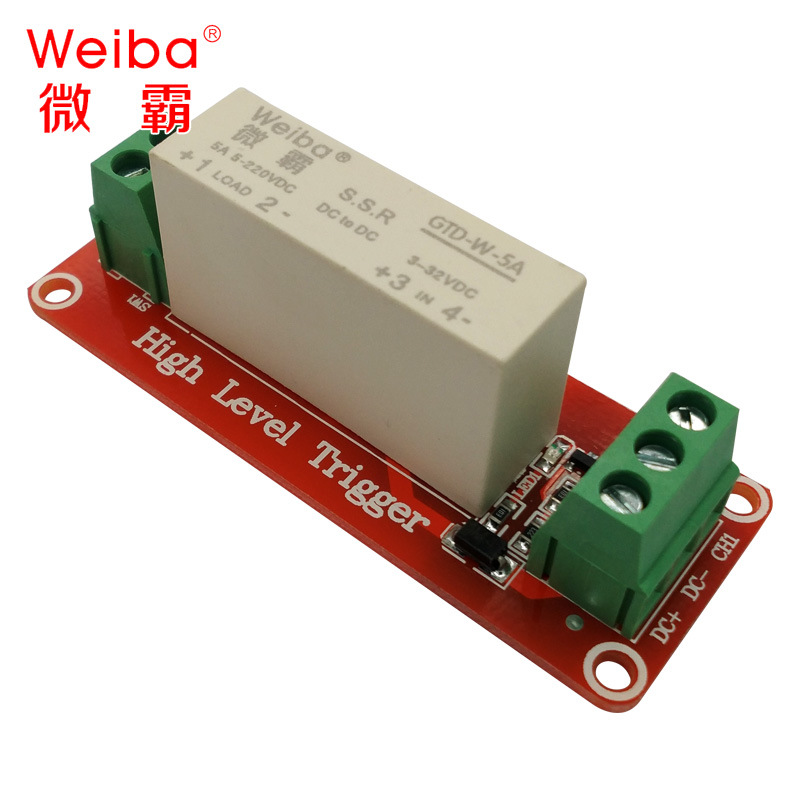 Weibaba 1248 Way 5A Solid State Relay Module High Level Dc Single Phase Solid State Relay Plc Frequency Converter