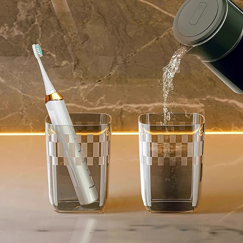 Travel Wash Cup, Toothbrush, Toothpaste, Toothware Cup, Portable Tooth Cylinder Storage Set, Three-In-One Travel Mouthwash Cup