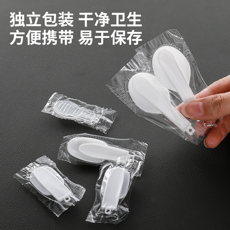 Manufacturer Wholesale Disposable Thickeneded Plastic Foldableing Spoon Pudding Jelly Spoon Stirring Yogurt Spoon Vacuum Packaging Commercial