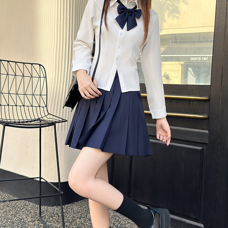 Spice Girls Pure Want Original JK Uniform Shirt College Style Women's Short-sleeved White Long-sleeved Waist Shirt