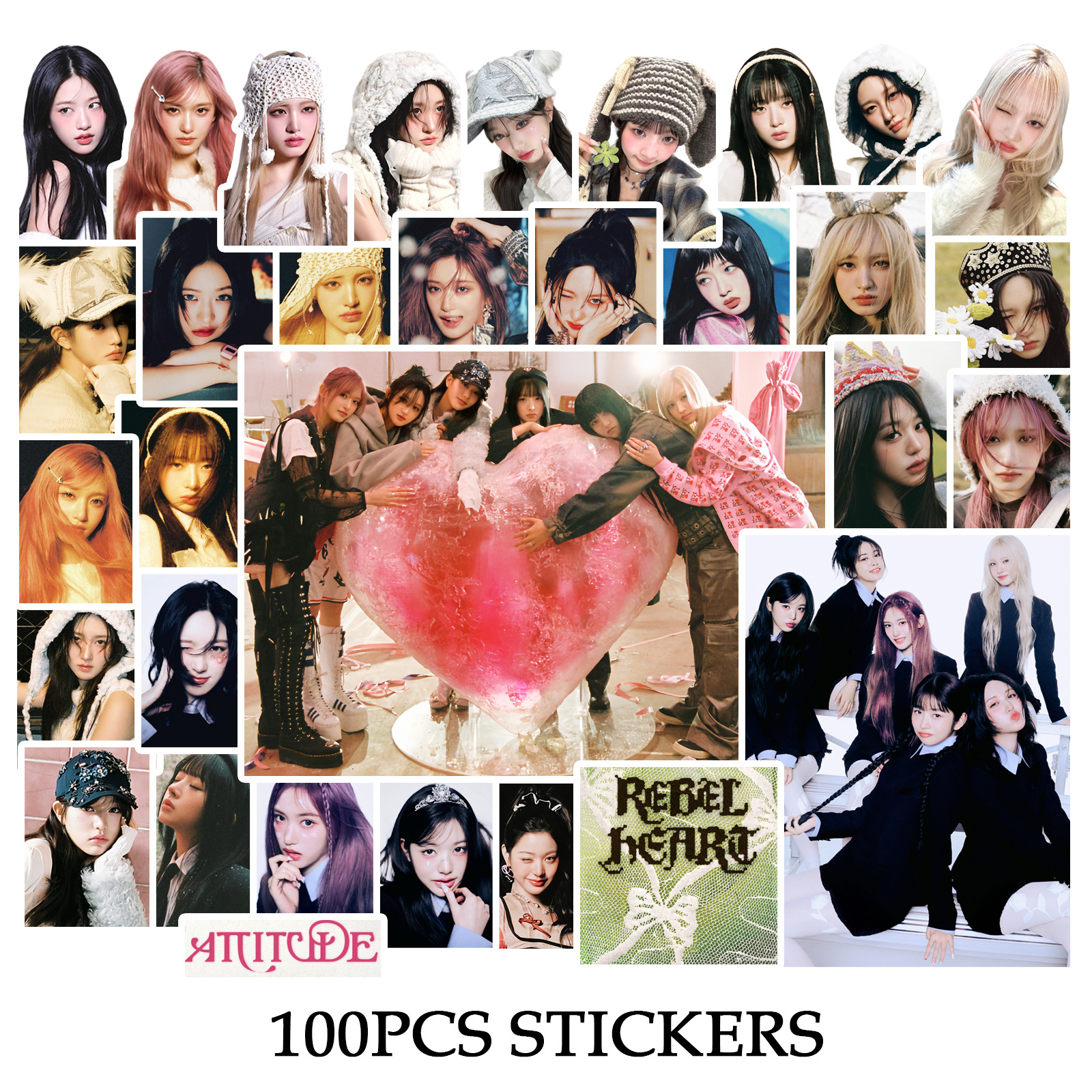 100 Ope Empathy Stickers in Stock Zhang Yuanying Wonyoung Rebel Heart Attitude