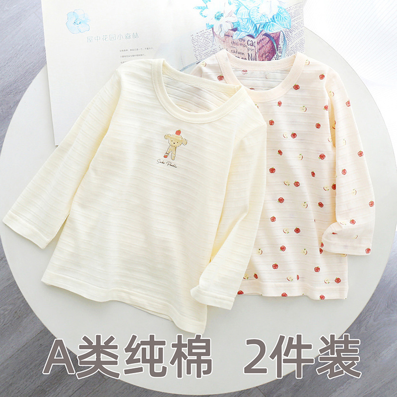 Летняя футболка для детей, японский стиль, длинный рукав, 100% хлопок, класс A, бамбуковый хлопок для мальчиков и девочек