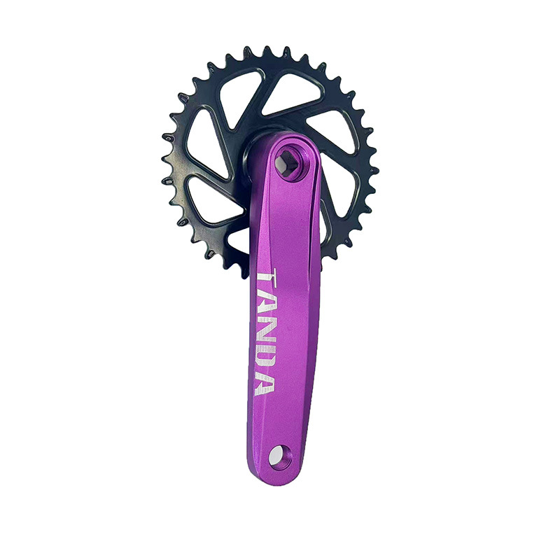 Mountain bike crank aluminum alloy tooth plate crank 170mm * 34 positive and negative tooth single plate