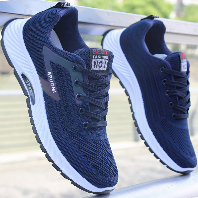 Middle-Aged Men's Shoes for Walking in Spring and Autumn for the Elderly, Sports and Leisure Breathable Soft Soles, Super Soft Dad Non-Slip Men's Shoes