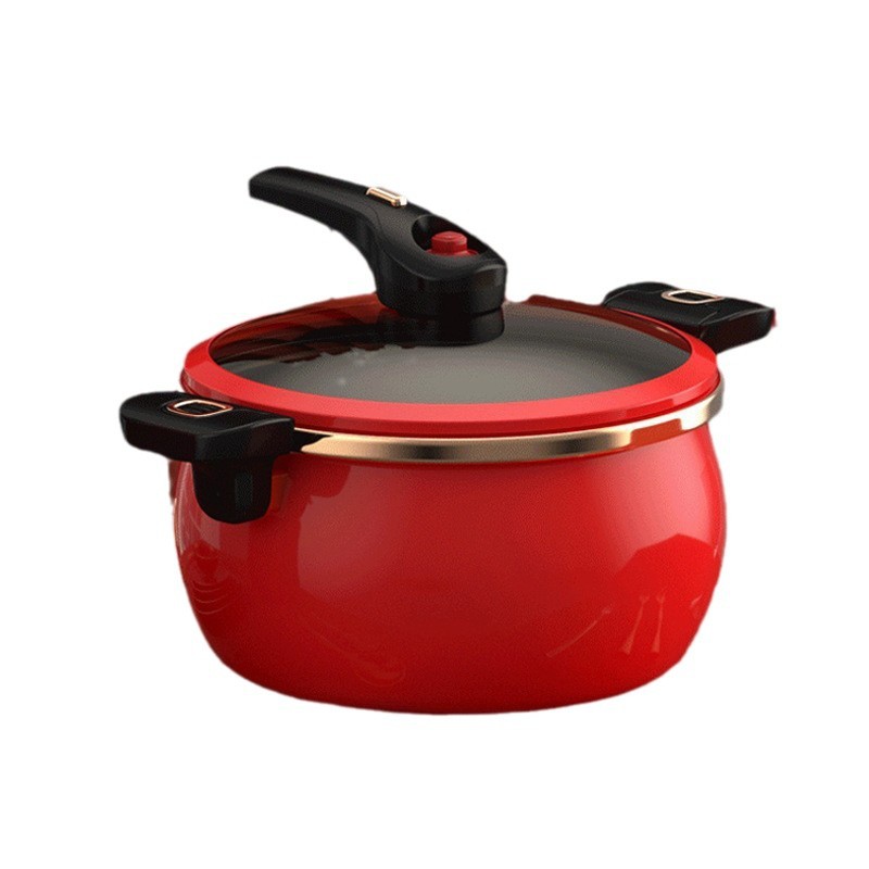 New Enamel Enamel Micro Pressure Pot Household Large Capacity Multi-function Palace Micro Pressure Pot Soup Stew Non-stick Pot