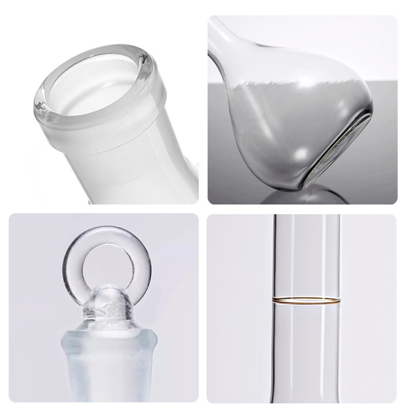 In-Stock Laboratory Stoppered Glass Volumetric Flask 50 100 250 500ml Thickened Peach-Shaped Sealed Quantitative Flask