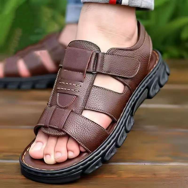 One Piece Drop Shipping Free Shipping Men's Sandals and Slippers Summer Men's Outdoor Wear-Resistant Driving Thick-Soled Non-Slip Waterproof New Style