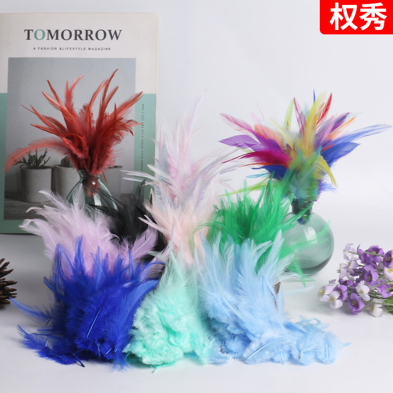 34 цвета в наличии оптовая продажа длинные белые острые перья курицы для рукоделия украшения для ловца снов декоративные аксессуары для одежды