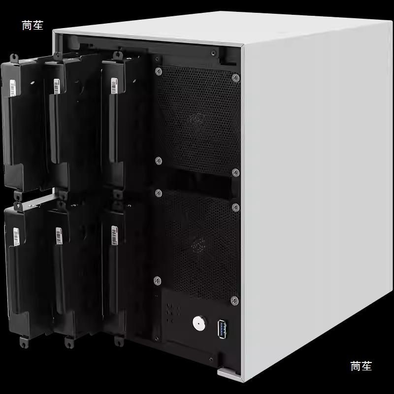 N100 Itx Nas Storage N305 N150 N355 Low Power Consumption 6-Bay Fei Niu Black Qunhui Chassis Nas