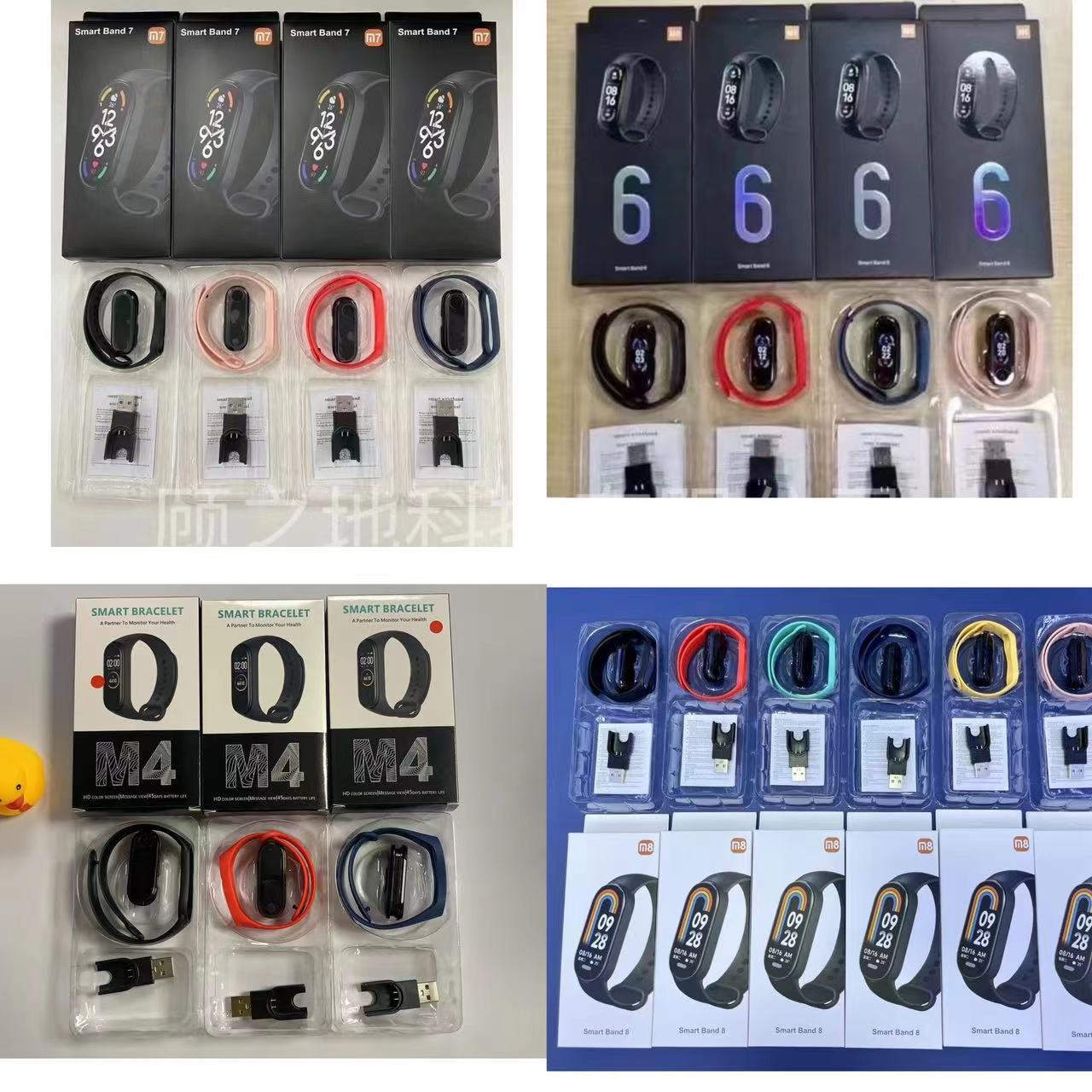 Умные часы M4/m5/m6/m7/m8 с Bluetooth, уведомлениями, подсчетом шагов и мониторингом здоровья